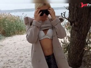 [GetFreeDays.com] Juicy blonde with big ass masturbates in public near the river Adult Leak March 2023-0