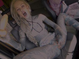 Car drive dildo pussy play SOLO – Anuskatzz Dildo!-4