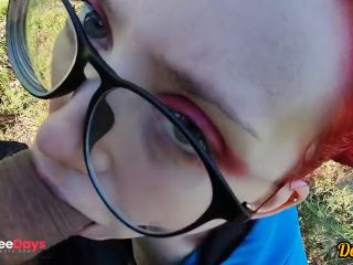 [GetFreeDays.com] schoolgirl with red hair gives a blowjob to get cum on her hair, face and glasses Sex Video October 2022-0