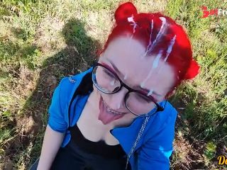[GetFreeDays.com] schoolgirl with red hair gives a blowjob to get cum on her hair, face and glasses Sex Video October 2022-9