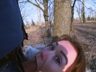 Cute Brunette Exposes Butt Plug In Park And Gets Fucked In Ass Against a Tree(Hardcore porn)-7