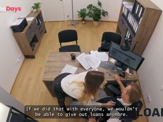 [GetFreeDays.com] LOAN4K. Blonde Maya with big tits is fucking a bank worker on the office chair while his colleague i Porn Video June 2023-4