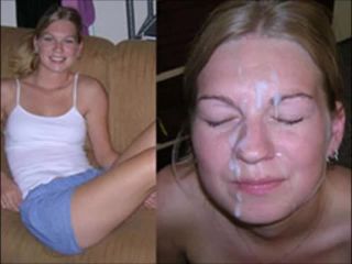 before and after cum facial compilation-1