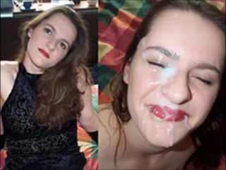 before and after cum facial compilation-6