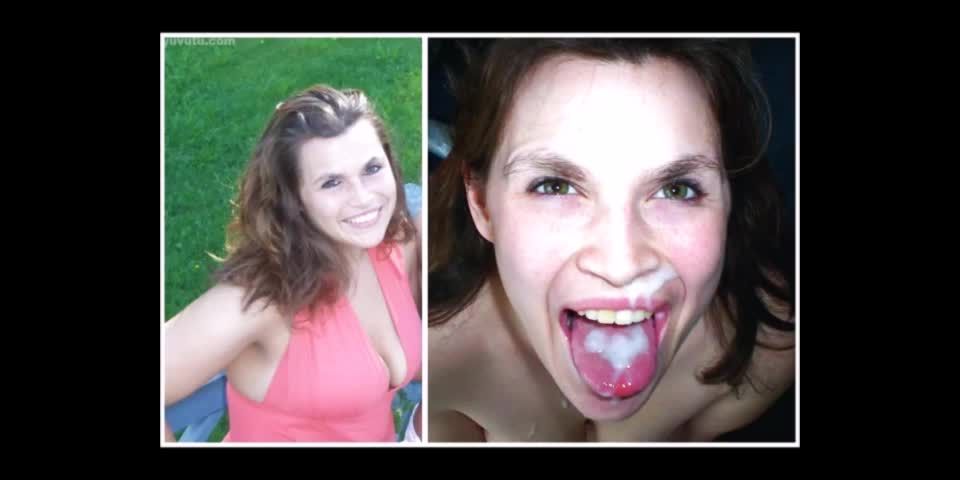 before and after cum facial compilation