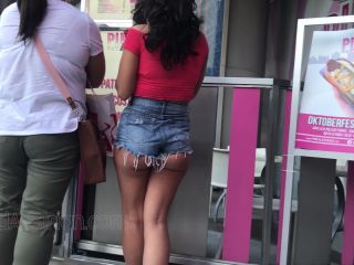 CandidCreeps 877 Booty Shorts Bad Af Cheeks Busting Out of Sh-3