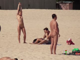 First time on a true nude  plage.-5