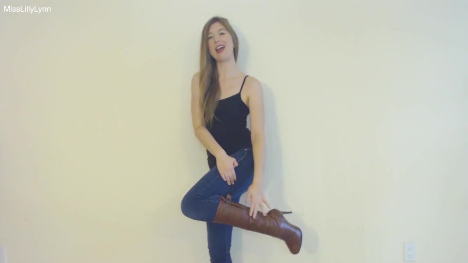 online clip 44 Miss Lilly Lynn - Leather Boot Bitch, mature feet fetish on feet porn 