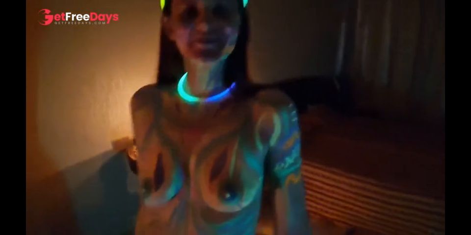 [GetFreeDays.com] Fucked the wild slim girl in the UV- light Sex Video May 2023