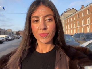 Beauty Walks With Cum On Her Face In Public, For A Generous Reward From A Stranger  Cumwalk 1080p-9