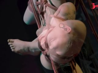 [GetFreeDays.com] Skinny Goth Girl get shibari suspension - Bondage bdsm private sesion Sex Stream June 2023-5