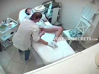 Hidden camera spying on girl getting wax job-6