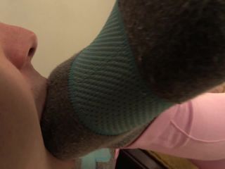 Foot fetish – Face trample with socks-5
