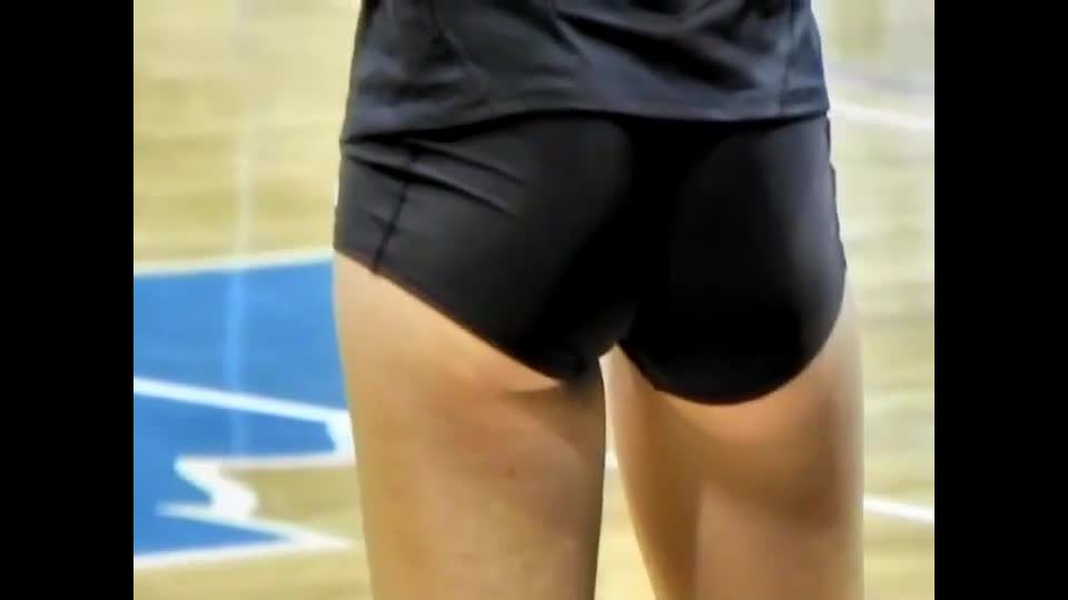 Nice athletic ass of a volleyball  player