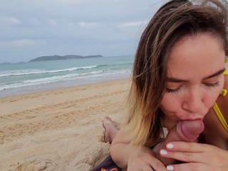 6275 Roseshygirl - Cute Babe Sucking Cock On A Public Beach A...-6