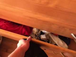 Caught by roommate sniffing pantyhose(porn)-0