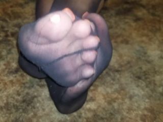 Dirty nylon foot pov-7