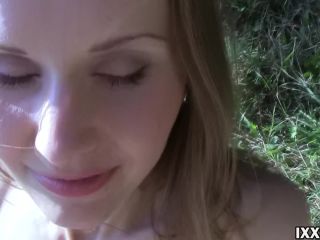 Real Home Shamelessness - Amateur Sex with Beautiful Girl in Wood by the Lake  on cumshot blowjob collection-2
