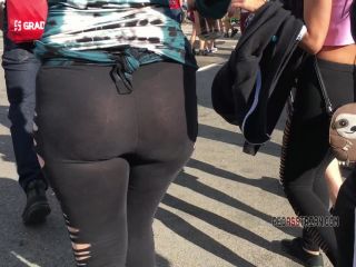 CandidCreeps 715 Sheer Leggings Ass Dance Jiggle See Thru Bla-7