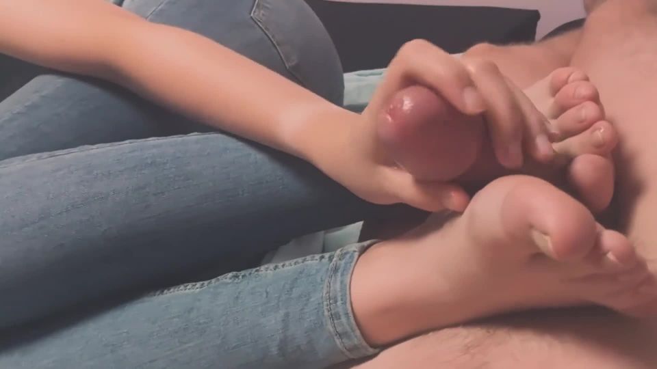 online adult video 34 Footjob – Cute Teen in Tight Jeans is doing Great Footjobhandjob - foot - handjob porn foot fetish homemade