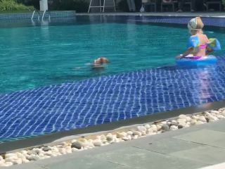 teen amateur public Sobestshow, Freya Stein - public handjob in the pool, under water , amateur on teen-4