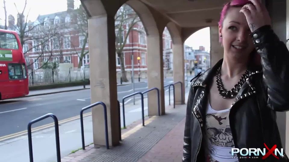 Pink hair slut flashing in public* bdsm 