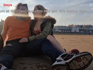 [GetFreeDays.com] British Girl with Big Natural Tits gives RISKY Blowjob on a Public Beach Bridlington, UK Adult Stream November 2022-1