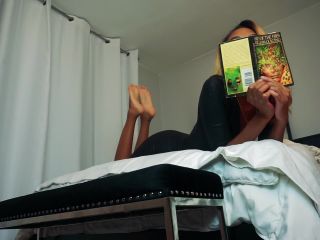 adult clip 17 Goddess Vida - Little Black Leather Dress ans Foot Worship Ignore Session | leather | feet porn foot fetish bdsm-5