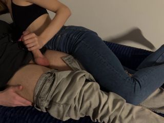 Sensitive Handjob From Teen Roommate, Watch Porn And Cum Together 1080p-2