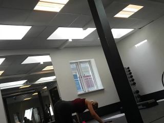 Hot butt recorded during exercise in gym-6