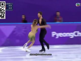 The dress of the figure skater slipped out during her short dance show ...-2