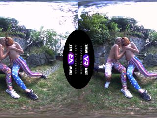 Yoga lesbians orgasm outdoors vr Candy Red-2