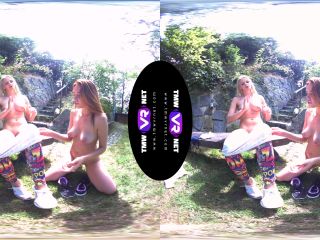 Yoga lesbians orgasm outdoors vr Candy Red-5