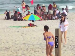 Girl fights To Keep big boobs Inside bikini top but she  lose-5