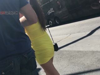 CandidCreeps 714 See Through Yellow Dress Sundress Thong Tang-1