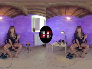 free porn clip 6 [VRFootFetish] Sexy Cop Katy Shows Off Her Fishnet – Clad Feet (Oculus Go) | virtual reality | 3d porn leather glove fetish-6