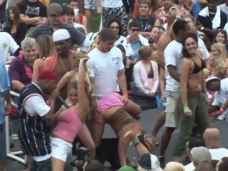 MTV Spring Break Beach Party Girls Dancing Slutty and Flashing Their Tits Public-0