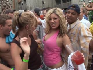 MTV Spring Break Beach Party Girls Dancing Slutty and Flashing Their Tits Public-2