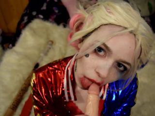 Bat Maisie - POV Harley Quinn Blowjob , big tit porno videos hd on cosplay -4