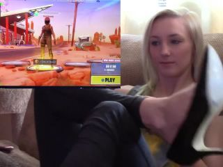 online video 43 Trixie dangling her heels while she eats fortnite nerds for breakfast, feet fetish website on feet porn -2