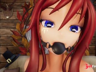 [GetFreeDays.com] Hentai Vtuber Elfie Love squirts w dildo in black latex suit and ball gag 3D  VRCHAT  MMD Adult Stream June 2023-0