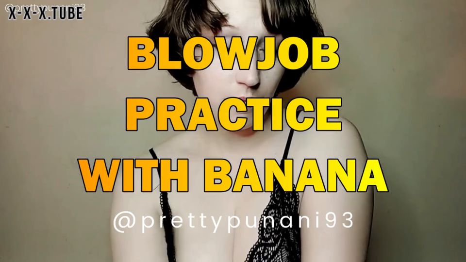 amateur, blowjob, eating, foodporn, tonguefetish blowjob practice with banana Manyvids  Lizzymaestro   tonguefetish