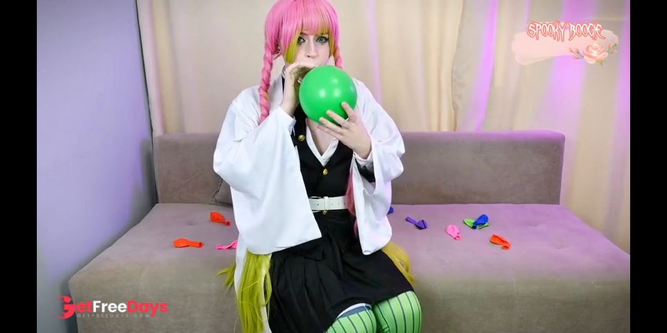 [GetFreeDays.com] Cosplay girl blows and pops balloons and then masturbating her big clit to orgasm on webcam show Sex Video October 2022