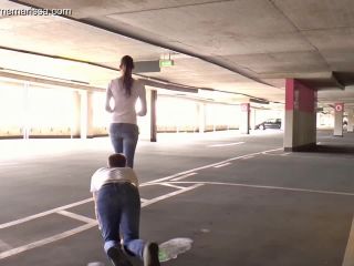online adult video 11 Madame Marissa – Slave Has To Lick My Boots In Publick Parking Garage - shoe fetish - fetish porn arab femdom-1