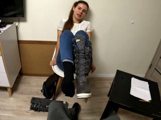 porn video 44 foot fetish heels Honeybabe clipstore - Bad College Girl Dirty Smelly Socks And Boots Footjob - FullHD 1080p, boot worship on pov-9