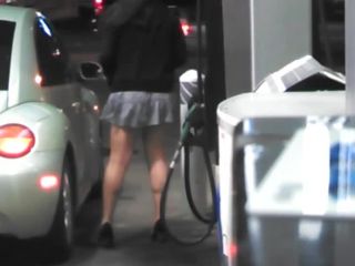 Luxurious babe on the gas station-1