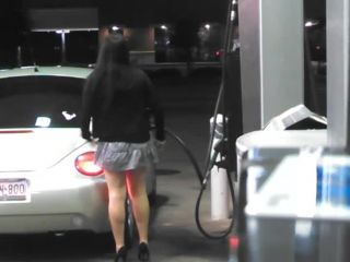 Luxurious babe on the gas station-5