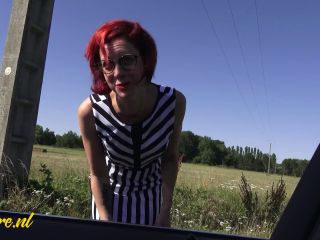 Kinky Redhead Flora Milano Goes Hitchhiking For Cock & She Gets Two-0