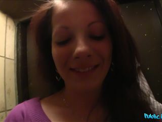 Lonely Brunette At Cafe Takes Dick Cream All Over Her Face - April 26, 2013-5