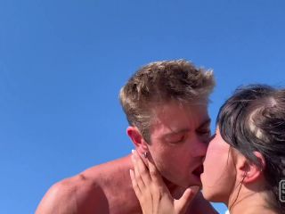 SparksGoWild - Blonde and Brunette have a Threesome Outdoors Public  | pov | blonde private big tits-3
